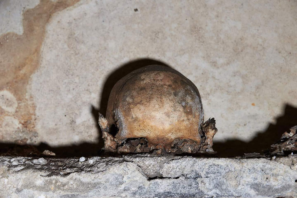 The Skull with Ears in the Underground of Naples